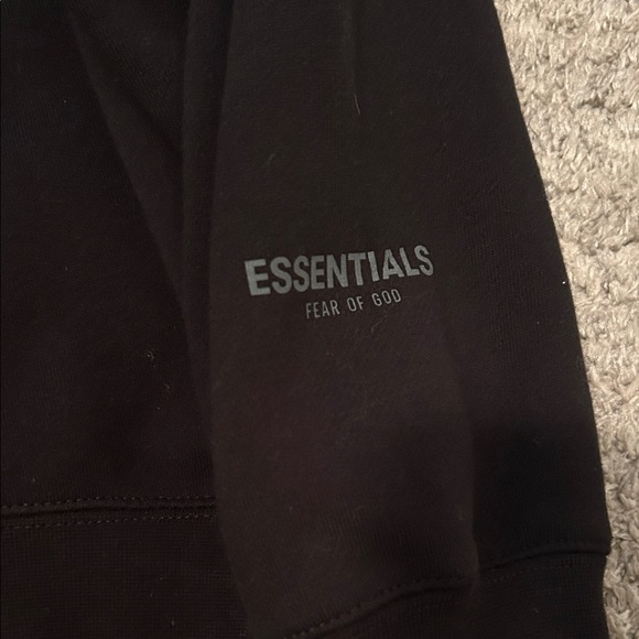 Essentials Men's Black Crewneck Sweater - Picture 3 of 6